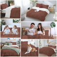 thumbnail image 6 of Dark Brown Bedding 3 Piece Duvet Cover Set Twin Size, Vintage Country Monochrome Chocolate Color Soft Microfiber Comforter Cover with Zipper Closure & Pillowcases, Wrinkle & FadeResistant Quilt Cover, 6 of 9