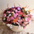 thumbnail image 4 of Simulación de flores para muebles del hogar con pequeñas flores color rosa diamante, 4 of 6