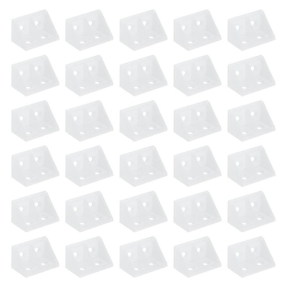 Uxcell 30Pcs Plastic Corner Braces, 90 Degree Furniture Angle Brackets, Clear