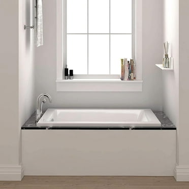 Fine Fixtures  36-inch x 72 inch Soaking Drop In or Alcove Bathtub