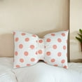 thumbnail image 4 of Tgbvmt Polka Dots Bow Pillow 19.6x13 Inches Velvet Cushion with Detachable Bow for Living Room Bedroom Office Decorative Lumbar Pillow with Invisible Zipper and Customizable Design, 4 of 6