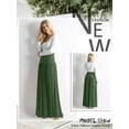 thumbnail image 7 of Nlife Women Wide Fold-Over Waistband Pleated Side Pocket Maxi Skirt, 7 of 7