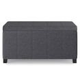 thumbnail image 4 of SIMPLIHOME Dover 36 inch Wide Rectangle Lift Top Storage Ottoman Bench in Slate Grey Linen Look Fabric, Footrest Stool, Coffee Table for the Living Room, Bedroom, and Kids Room, Contemporary, 4 of 5