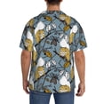 thumbnail image 3 of Kdxio Men's Hawaiian Shirt for Men Short Sleeve Shirt Cartoon Squirrel on Branch Summer Casual Holiday Beach Button Down T-Shirts, 3 of 5