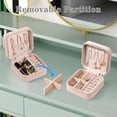 thumbnail image 5 of Yunuqso Mini Jewelry Travel Case,Small Travel Jewelry Organizer, Portable Jewelry Box Travel Mini Storage Organizer Portable Display Storage Box For Rings Earrings Necklaces s, 5 of 6