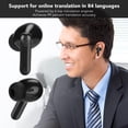 thumbnail image 2 of Language Translator Earbuds, Supports 84 Languages Online Offline Instant Voice Translator Headphones with APP for iOS for Android, Wireless Bluetooth Translator Headset with Charging Case (Black), 2 of 17