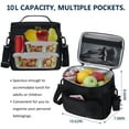 thumbnail image 2 of Boîte à Lunch pour Hommes Enfants Sac à Lunch Femmes Sac Isotherme Refroidisseur de Lunch Lunchbox pour Adultes Sac à Lunch Réutilisable Seau Noir Lncuh Travail, Noir Classique, 2 of 6
