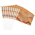 thumbnail image 4 of Handheld Flag Double-Sided Hand Waving Flag 8.2×5.5in Used For Team Activities Or Decoration In Decorative Places Orangered Marble_4 Ten Piece, 4 of 8
