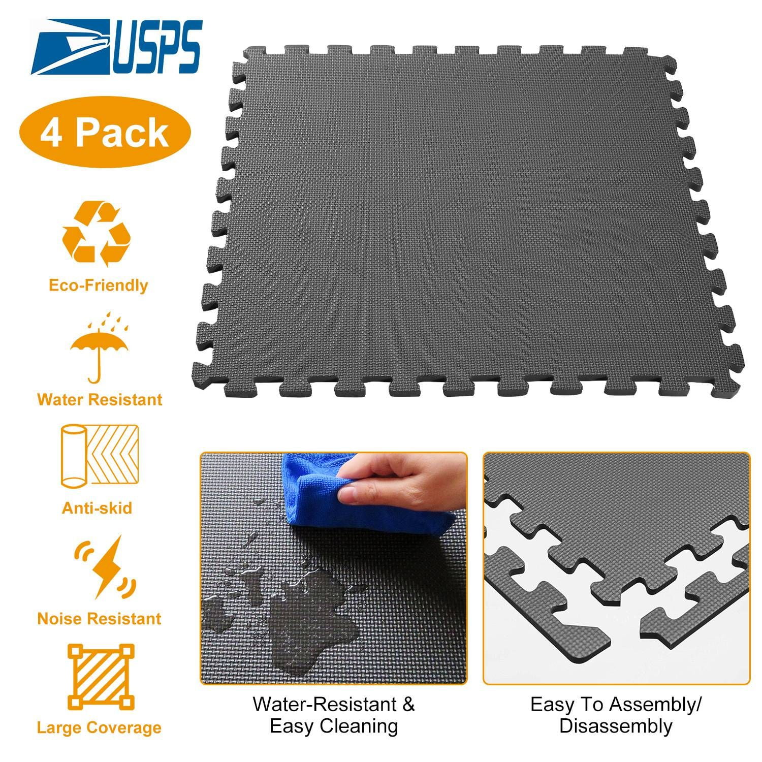 Puzzle Exercise Mat Foam Gym EVA Mat Interlocking Tiles Protective Flooring for Gym Equipment and Cushion for Workouts