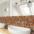 thumbnail image 3 of Peel and Stick Backsplash 20-Sheet Self Adhesive Marble Herringbone Kitchen Backsplash Stick on Tiles Subway Wood Look Backsplash for Kitchen Peel and Stick for Bathroom Kitchen Camper 4"x4", 3 of 8