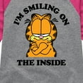 thumbnail image 3 of Garfield - Smiling On The Inside - Toddler And Youth Girls Raglan Graphic T-Shirt, 3 of 4