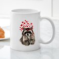 thumbnail image 3 of CafePress - Raccoon Blowing Kisses Cute Animal Love Mugs - 11 oz Ceramic Mug - Novelty Coffee Tea Cup, 3 of 4