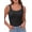 Black, variant on Womens Sleeveless Scoop Neck Tank Top Ribbed Fitted Summer Basic Slim Cute Tops Color S