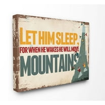 The Kids Room by Stupell Let Him Sleep Mountain Climber Kids Nursery Word Design Canvas Wall Art by The Saturday Evening Post
