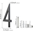 thumbnail image 4 of shiyou-8 Inch Black House Numbers For Outside Metal, Floating Large House Numbers Modern Address Numbers Floating Mount Flush Mount Aluminum Home Address Numbers 4, 4 of 4