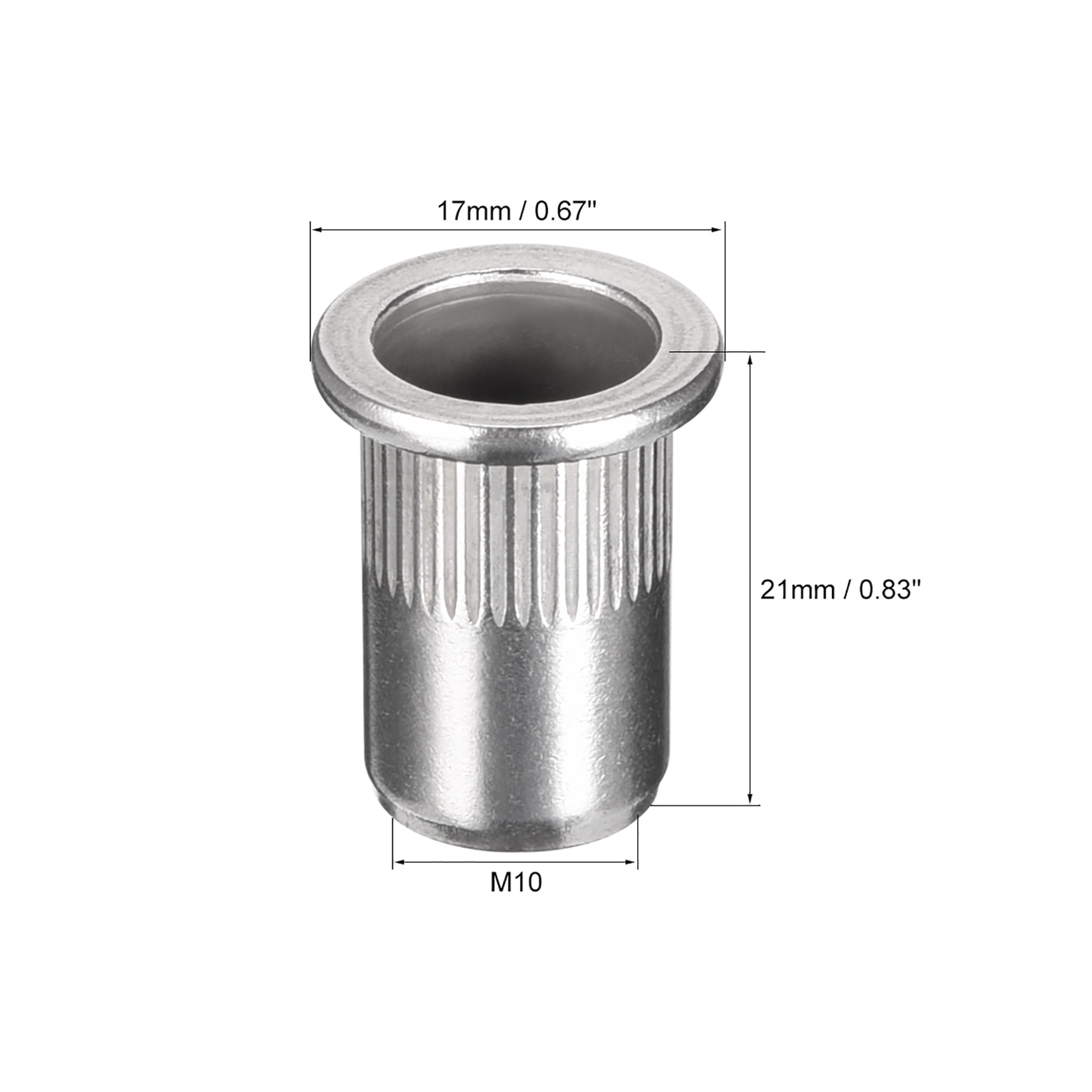 Aluminium Button / Dome Head Solid Rivets Metric M2 M2.5 M3 M4 M5~M8 Rivet  Screw