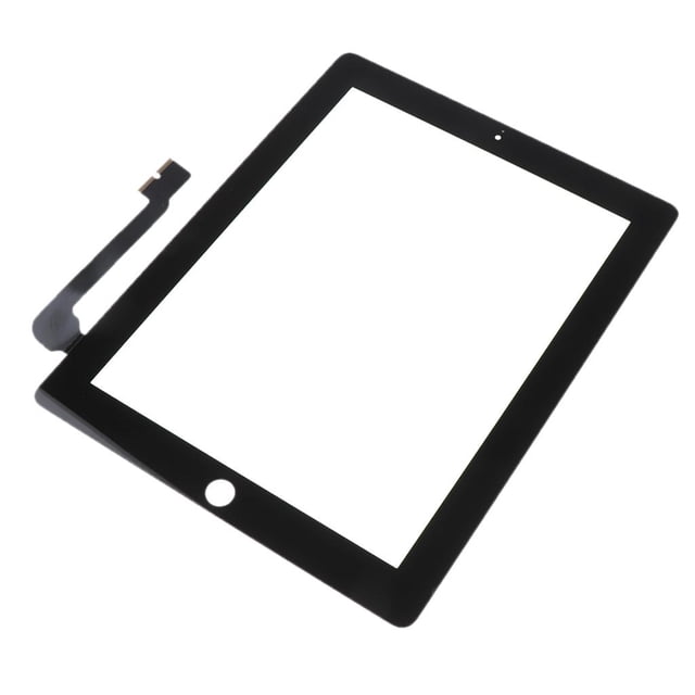 Tablet Pad Panel De Pantalla Exterior Piezas De Repuesto De Para IPad3 IPad4 A1430 / A1403 / A1458 / A1459 / A1460 / A1416 - Negro Soledad Panel exterior de pantalla táctil