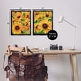 thumbnail image 4 of Stupell Industries Abstract Large Sunflower Blooms Plants & Flowers Painting Black Floater Framed Canvas Art Print Wall Art, 17 x 21, Set of 2, 4 of 10