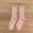 Pink, variant on Pack of 5 Mid-Calf Socks for Women, Solid Color with Vertical Stripes, Soft Warm Winter Socks, Ankle Boot Socks for Ladies. Pink 5 pairs