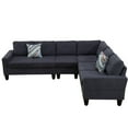 thumbnail image 6 of L Shaped Sofa Couch U Shaped Sectional Corner Sofa 6-Seater Furniture Modular Couches for Living room, Dark Grey, 6 of 7