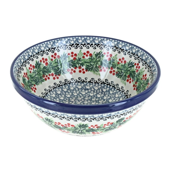 Blue Rose Polish Pottery Noelle Cereal/Soup Bowl