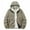 Khaki, variant on Fleece Jacket Men Hooded Long Sleeved Thermal Warm Coats Casual Loose Fit Streetwear Outdoor Outwear With Pockets Grey M
