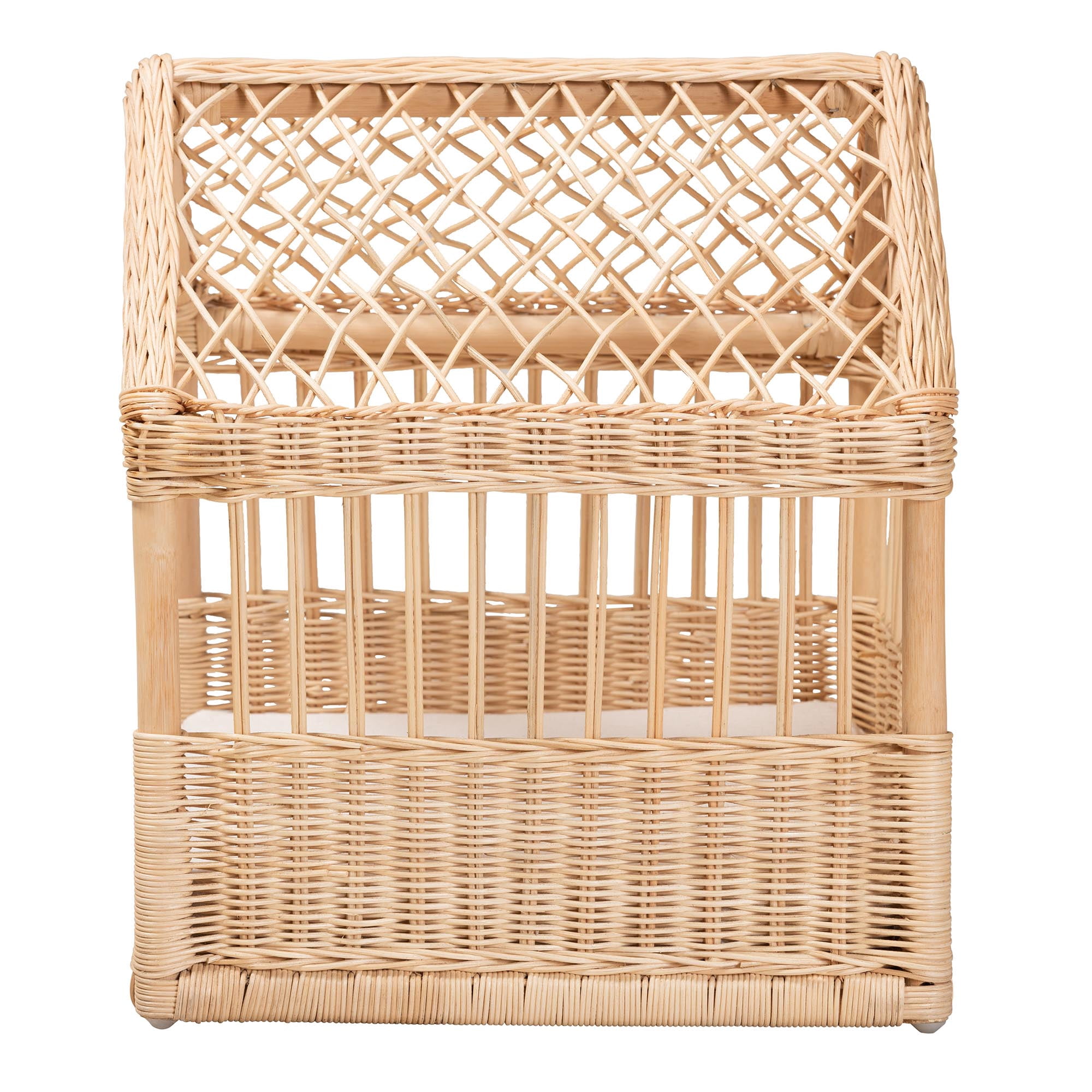bali & pari Pieta Rattan BOHO Pet Bed, Natural Brown