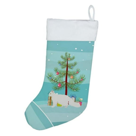 Oregon Rex #2 Cat Merry Christmas Christmas Stocking 13.5 in x 18 in
