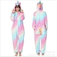 thumbnail image 1 of Pijamas de una pieza con dibujos de animales para niños y niñas, ropa bonita para el hogar con diseño de arcoíris, cielo estrellado, caballo y león, 1 of 4