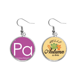 thumbnail image 1 of Período de la tabla química elementos actínidos PROTACTINIUM pa Pendiente del lóbulo de la joyería del pendiente de la hoja del otoño Unbranded M, 1 of 3