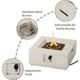 thumbnail image 3 of COSIEST Outdoor 28-inch Square Propane Fire Table, 40,000 BTU Concrete Fire Pit, 3 of 8