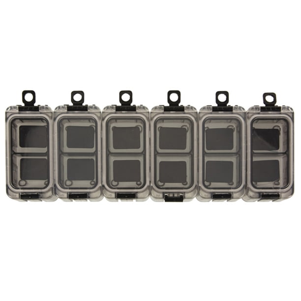 Caja Accesorios Pesca Magnéticos 6 Uds. Señuelos Ganchos Almacenamiento Cebos (rejilla Doble)