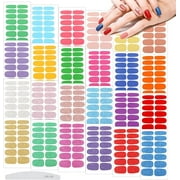 336 Pieces 24 Sheets Thanksgiving Full Nail Stickers Fall Nail Wraps Self Adhesive Nail Decal Polish Strips Manicure Kits with Nail File for Women Girls Nail Decor(Bright Color,Bright Style)