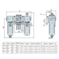 thumbnail image 4 of Filtro regulador y Lubricador 3 en 1 Yashi GC300-08 para compresores de aire, 4 of 5