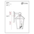 thumbnail image 2 of Z-Lite Bayland 3 Light Outdoor Wall Light in Black, 2 of 2