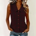 thumbnail image 2 of Lzobxe Tank Top for Women Loose Fit High Neck Sleeveless Button down Tops Casual Summer Flowy Cami Shirts Blouse ,Sizes S-3XL, 2 of 8