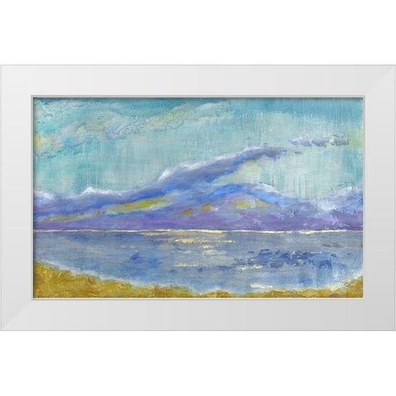 Nash, CJ 32x21 White Modern Wood Framed Museum Art Print Titled - Wild Sunset