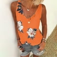 thumbnail image 2 of Ichuanyi Womens Tops, Summer Fashion Women's V-Neck Sleeveless Printing Camisole Vest Tee Tops Blouses, 2 of 9