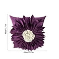 thumbnail image 3 of Latrodar Flower Pillow Cover Sunsunflower Flower Eco-Friendly Material Office Pillow Cover Purple 9.6x9.6 Inch Home Stuff, 3 of 5
