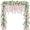 Pink, variant on MQOUO 6Pcs Wisteria Garland Artificial Flowers Garland Fake Hanging Wisteria Vines Rattan Silk Hanging Flower Vines for Home Garden Outdoor Wedding Arch Party Ceremony Total 35.4Ft (Purple)