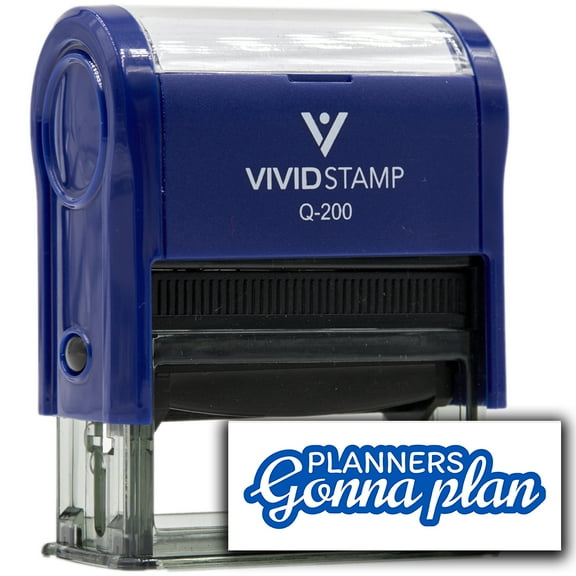 All Quality Planners Gonna Plan Self-Inking Rubber Stamp | Agenda Planning Stamps (Blue Ink) - Q-200