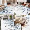 thumbnail image 5 of Navy Blue Eucalyptus Area Rugs 8'x10', Washable Small Throw Rugs for Living Room Patio, Watercolor Spring Weeping Botanical Indoor Outdoor Rug Non-Slip Low Pile Carpet Runner Reversible Floor Mats, 5 of 8