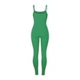 thumbnail image 5 of Pyhlmscde Abercrombie Jumpsuit, Women's Jumpsuits, Plus Size Jumpsuit, Women Workout Jumpsuit Yoga Ribbed Bodycon Spaghetti Strap Leggings Romper Green 2XL, 5 of 8