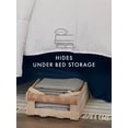 thumbnail image 4 of Comfort Canopy - Navy Pleated Bed Skirt Box Spring Frame Cover for California King Bedding, 4 of 9