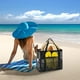 thumbnail image 2 of Bolsa de almacenamiento de malla de gran capacidad | Bolsa organizadora de nailon transparente | Bolso bandolera de playa para trajes de baño, juguetes, artículos varios | Duradero y fácil de, 2 of 7