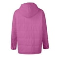 thumbnail image 6 of YNGKMEA Puffer Jacket Womens Lightweight Quilted Dolman Hoodies Oversized Long Sleeve Hoodies Pullover Quarter Button Down Packable Warm Tops Coat Hot Pink M, 6 of 8