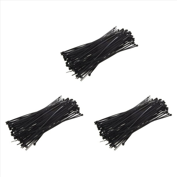 8 Pulgadas Lazo de Plastico para Cable Paquete de 300 (Negro)