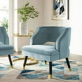 thumbnail image 7 of Modway Traipse Button Tufted Open Back Performance Velvet Armchair EEI-3579-LBU, 7 of 7