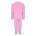 thumbnail image 5 of HAPIMO Women's Sets Thickened Warm Fleece Sweatshirt Casual Comfy Long Sleeve V Neck Tops Fleece Joggers Fall Winter Loungewear Sets Pink M, 5 of 8