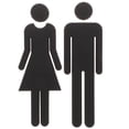thumbnail image 1 of 1 Pair Restroom Identification Signs Men Women Bathroom Signs Bathroom Identification Signs, 1 of 8